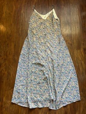Sienna Sky Pastel Floral Slip Dress in Blue, Pink & Yellow